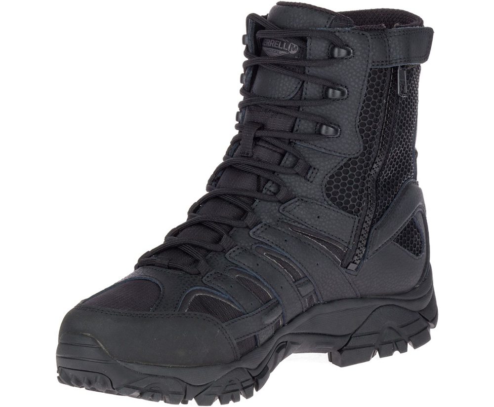 Kozaki Merrell Damskie Czarne - Moab 2 8\" Tactical Waterproof - 325970-OJK